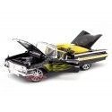 Cochesdemetal.es 1960 Chevrolet Impala Convertible Custom Negro con llamas 1:18 Motor Max 79009