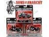 Cochesdemetal.es SET 3 Motocicletas Harley-Davidson TV Series Sons of Anarchy 1:18 Maisto 35024B