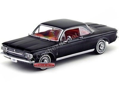 Cochesdemetal.es 1963 Chevrolet Corvair Coupe Tuxedo Black 1:18 Sun Star 1484