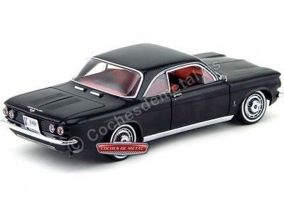 Cochesdemetal.es 1963 Chevrolet Corvair Coupe Tuxedo Black 1:18 Sun Star 1484 2