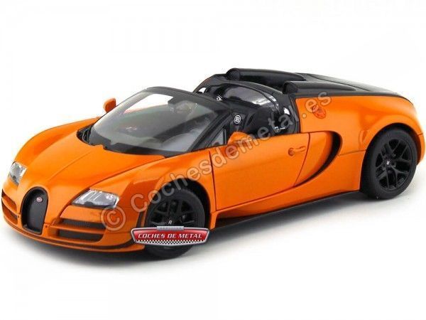 Cochesdemetal.es 2014 Bugatti Veyron 16.4 Grand Sport Speed ​​Naranja 1:18 Rastar 43900