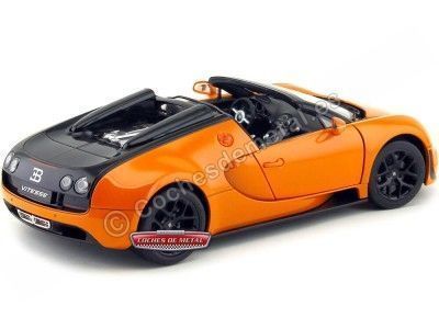 Cochesdemetal.es 2014 Bugatti Veyron 16.4 Grand Sport Speed ​​Naranja 1:18 Rastar 43900 2