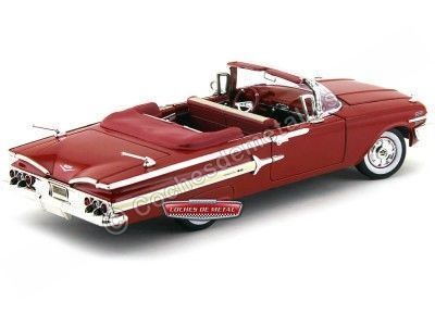Cochesdemetal.es 1960 Chevrolet Impala conversível rojo 1:18 Motor máximo 73110 2