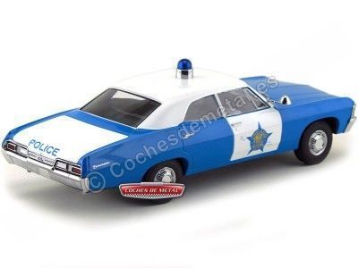 Cochesdemetal.es 1967 Chevrolet Biscayne Chicago Illinois Police Azul-Blanco 1:18 Greenlight 19009 2