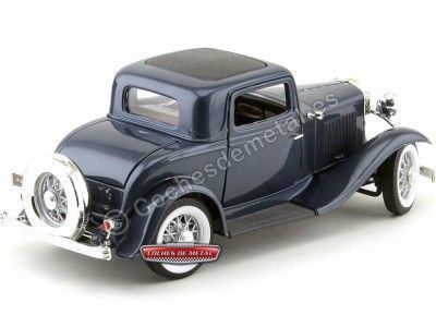 Cochesdemetal.es 1932 Ford 3-Windows Coupé Metallic Dark Blue 1:18 Lucky Diecast 92248 2