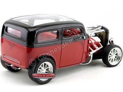 1931 Ford Model A Custom Rojo-Negro 1:18 Lucky Diecast 92849 Cochesdemetal.es 2