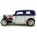 Cochesdemetal.es 1931 Ford Model A Custom Blanco-Azul 1:18 Lucky Diecast 92849