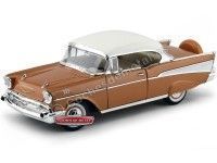 1957 Chevrolet Bel Air Hard Top Golden Brown 1:18 Lucky Diecast 92109