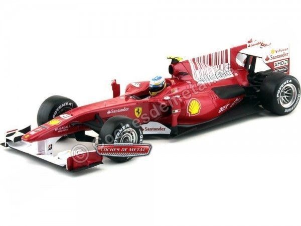 2010 Ferrari F10 Fernando Alonso "Bahrain GP Edition" 1:18 Hot Wheels T6287 Cochesdemetal 1 - Coches de Metal 