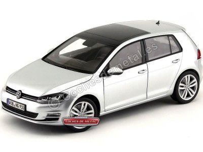 Cochesdemetal.es 2014 Volkswagen Golf VII 5 puertas Silver-blue Metallic 1:18 Dealer Edition 5G4099302B7W