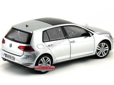 Cochesdemetal.es 2014 Volkswagen Golf VII 5 puertas Silver-blue Metallic 1:18 Dealer Edition 5G4099302B7W 2