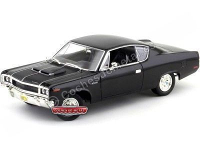 Cochesdemetal.es 1970 AMC Rebel Machine Negro Metalizado 1:18 Lucky Diecast 92778