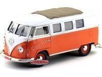 1962 Volkswagen Microbus Combi Type 2 T1 Naranja-Blanco 1:18 Lucky Diecast 92327