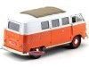 Cochesdemetal.es 1962 Volkswagen Microbus Combi Type 2 T1 Naranja-Blanco 1:18 Lucky Diecast 92327