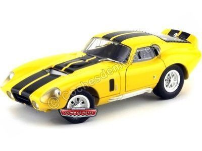 1965 Shelby Cobra Daytona Coupé Amarillo-Negro 1:18 Lucky Diecast 92408 Cochesdemetal.es