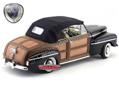 Cochesdemetal.es 1946 Ford Sportsman Convertible Super Deluxe Black-Woody 1:18 Lucky Diecast 20048 2