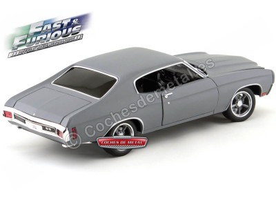 Cochesdemetal.es 1970 Chevrolet Chevelle SS "Fast and Furious IV" Gris Mate 1:18 Greenlight Collectibles 12946 2