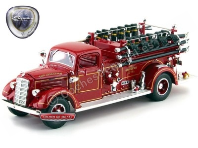 Cochesdemetal.es 1938 Mack Type 75 Camión de Bomberos Rojo 1:24 Lucky Diecast 20158