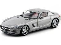 2010 Mercedes-Benz SLS AMG Gullwing Gris 1:18 Mondo Motors 50106