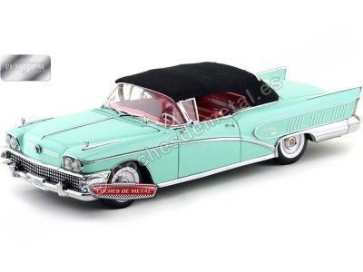 Cochesdemetal.es 1958 Buick Limited Open Convertible Green 1:18 Mist Sun Star 4813