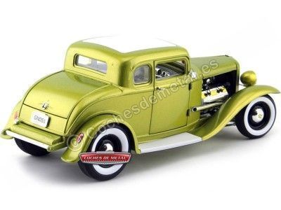 Cochesdemetal.es 1932 Ford Five Window Deluxe Coupe Hot Rod Verde 1:18 ACME GMP A1805006 2