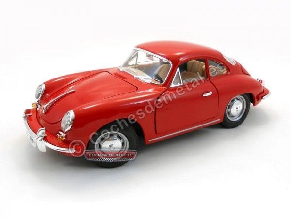 1961 Porsche 356B Coupe Rojo Bburago 12026 Cochesdemetal 1 - Coches de Metal 