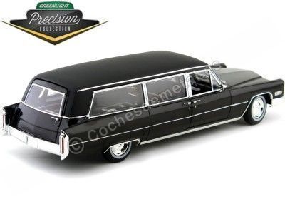 Cochesdemetal.es 1966 Cadillac S-S Funebre Black 1:18 GreenLight Precision Collection PC18002 2