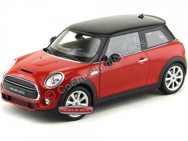 Cochesdemetal.es 2016 New Mini Cooper S Hatchback Review Red-Black 1:18 Welly 18050