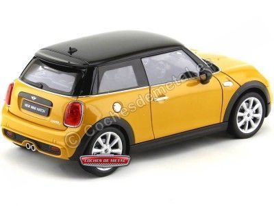 Cochesdemetal.es 2016 New Mini Cooper S Hatchback Review Naranja/Negro 1:18 Welly 18050 2