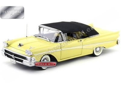 Cochesdemetal.es 1958 Ford Fairlane 500 Closed Convertible Sun Gold 1:18 Sun Star 5281