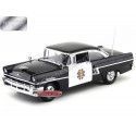 Cochesdemetal.es 1956 Mercury Montclair Hard Top Police Car Black-White 1:18 Sun Star 5146