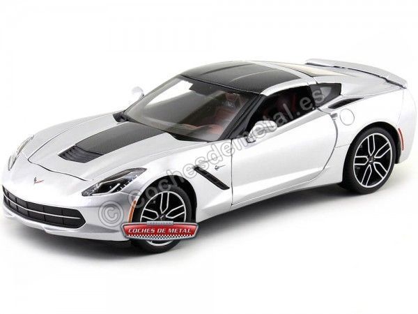 Cochesdemetal.es 2014 Chevrolet Corvette Stingray Z51 Gris 1:18 Maisto Exclusive 38132