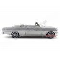Cochesdemetal.es 1963 Chevrolet Nova Open Convertible Satin Silver 1:18 Sun Star 3976