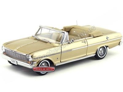 Cochesdemetal.es 1963 Chevrolet Nova Open Cabriolet Saddle Tan 1:18 Sun Star 3975