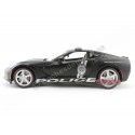 Cochesdemetal.es 2014 Chevrolet Corvette C7 Stingray Police Car Negro Mate 1:18 Maisto 36212