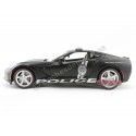 Cochesdemetal.es 2014 Chevrolet Corvette C7 Stingray Police Car Negro Mate 1:18 Maisto Premiere 36212