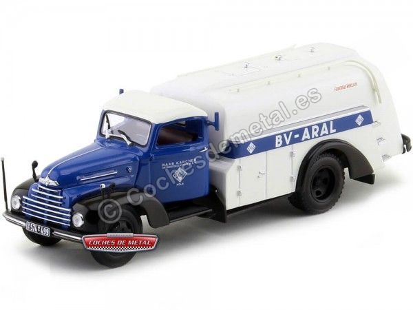 Cochesdemetal.es 1950 Camión Cisterna Ford FK 3500 "BV-Aral" Azul-Blanco 1:43 Minichamps 439087070