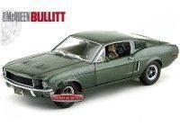 1968 Ford Mustang GT Fastback "BULLITT" + Figura Steve McQueen 1:18 Greenlight 12938