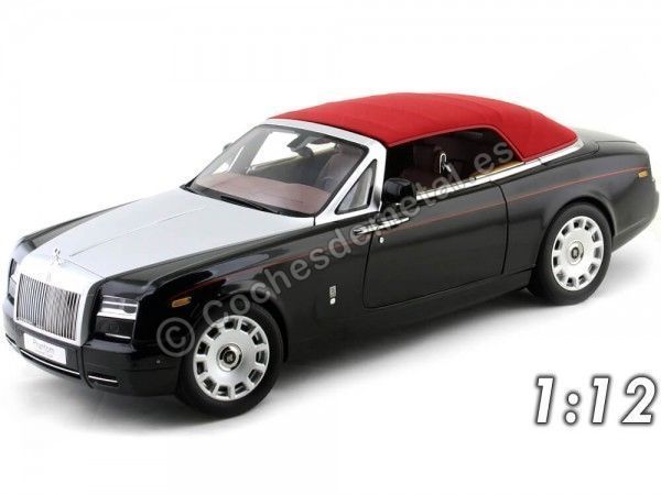 Cochesdemetal.es 2012 Rolls-Royce Phantom Drophead Coupe Series II Diamond Black 1:12 Kyosho 08641DBK