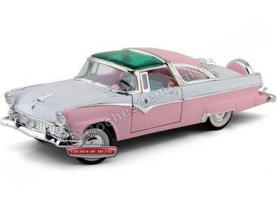 1955 Ford Fairlane Crown Victoria Rosa-Blanco 1:18 Lucky Diecast 92138 Cochesdemetal.es