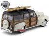 Cochesdemetal.es 1948 Ford Super Deluxe Woody Estate Wagon White 1:18 Lucky Diecast 20028