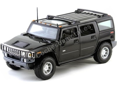 Cochesdemetal.es 2003 Hummer H2 SUV Negro Metalizado Maisto 36631