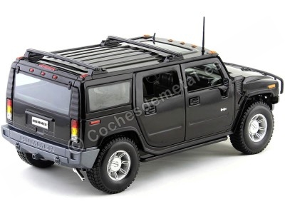 Cochesdemetal.es 2003 Hummer H2 SUV Negro Metalizado Maisto 36631 2