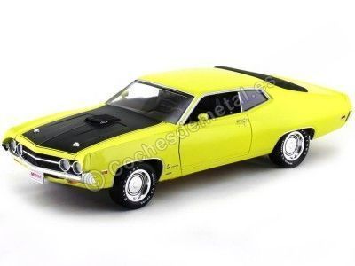 1970 Ford Torino Cobra Jet Amarillo-Negro 1:18 Auto World AMM1049 Cochesdemetal.es