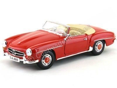 Cochesdemetal.es 1955 Mercedes-Benz 190SL W121 Cabriolet Rojo 1:18 Maisto 31824