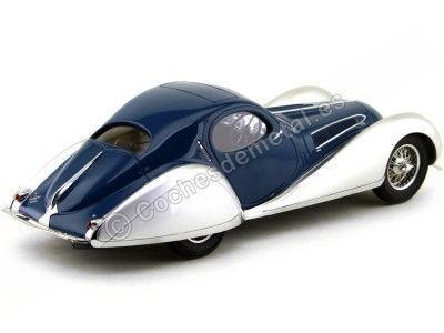 1937 Talbot Lago Special T 150-C SS Coupe Silver-Blue 1:18 Minichamps 107117122 Cochesdemetal.es 2