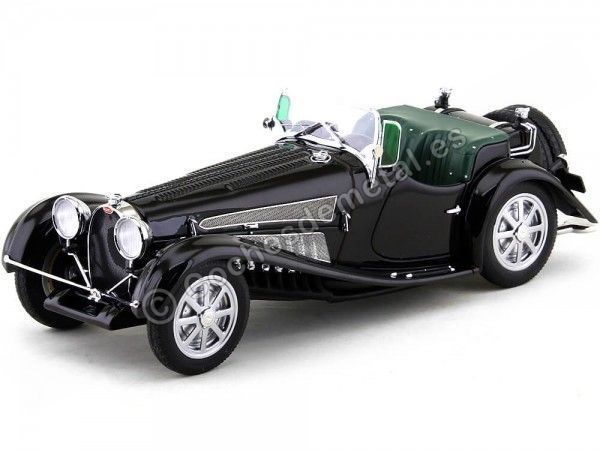 Cochesdemetal.es 1931 Bugatti Type 54 Roadster Negro-Verde 1:18 Minichamps 107110160