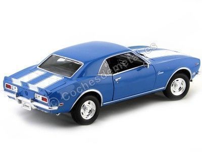 Cochesdemetal.es 1968 Chevrolet Camaro Z28 Azul-Blanco 1:18 Welly 12553 2