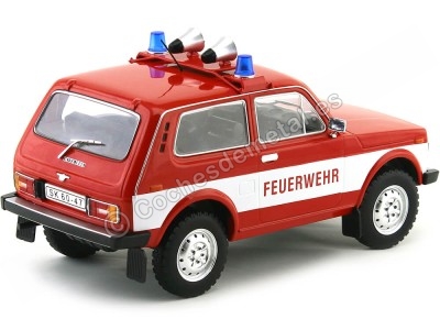 CARSDEMETAL.ES 1976 LADA NIVA FEUREDWEHR Firefighters Red-Blanco 1:18 MC Group 18006 2