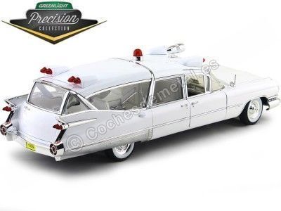 Cochesdemetal.es 1959 Cadillac Ambulancia White 1:18 GreenLight Precision Collection PC18004 2